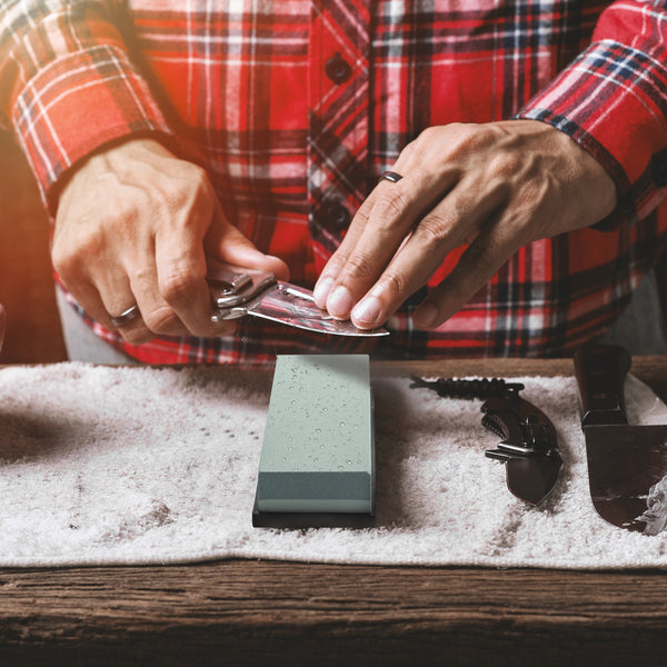 Sharpening Stone Whetstone Set 2 Side Grit 400/1000 KEENBEST Kitchen Knife Sharpener Stone, Best Wet Stones for Sharping Knives Best Kit with Non-Slip Rubber Base